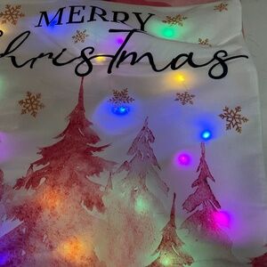 2 NEW Christmas light up Pillow case, NEW Holiday light up throw pillow A Must!